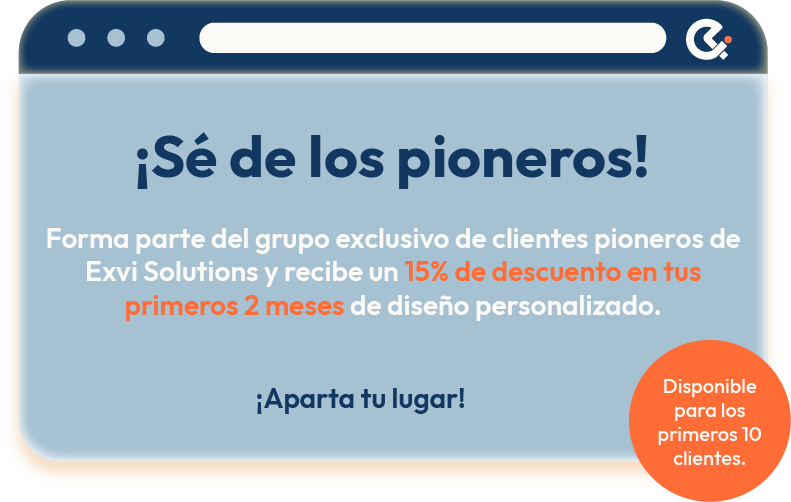 Pop-up con la promoción de lanzamiento para los primeros 10 clientes