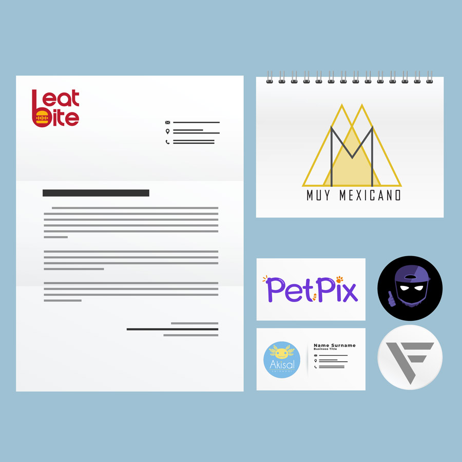 Diversos logos que ha diseñado Exvi Solutions